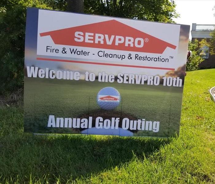 Picture of signage at SERVPRO 10th Annual Golf Outing